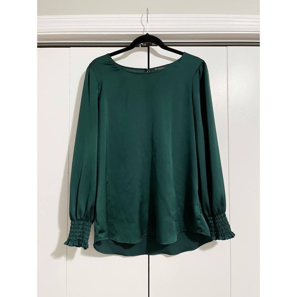 Adrianna Papell Dark Green Large Blouse